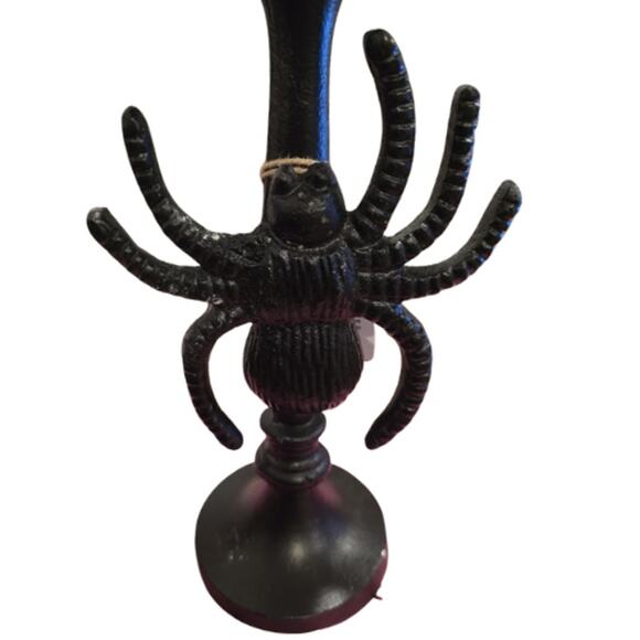 India Halloween Black Spider Candlestick Taper Holder – New - Picture 2 of 2